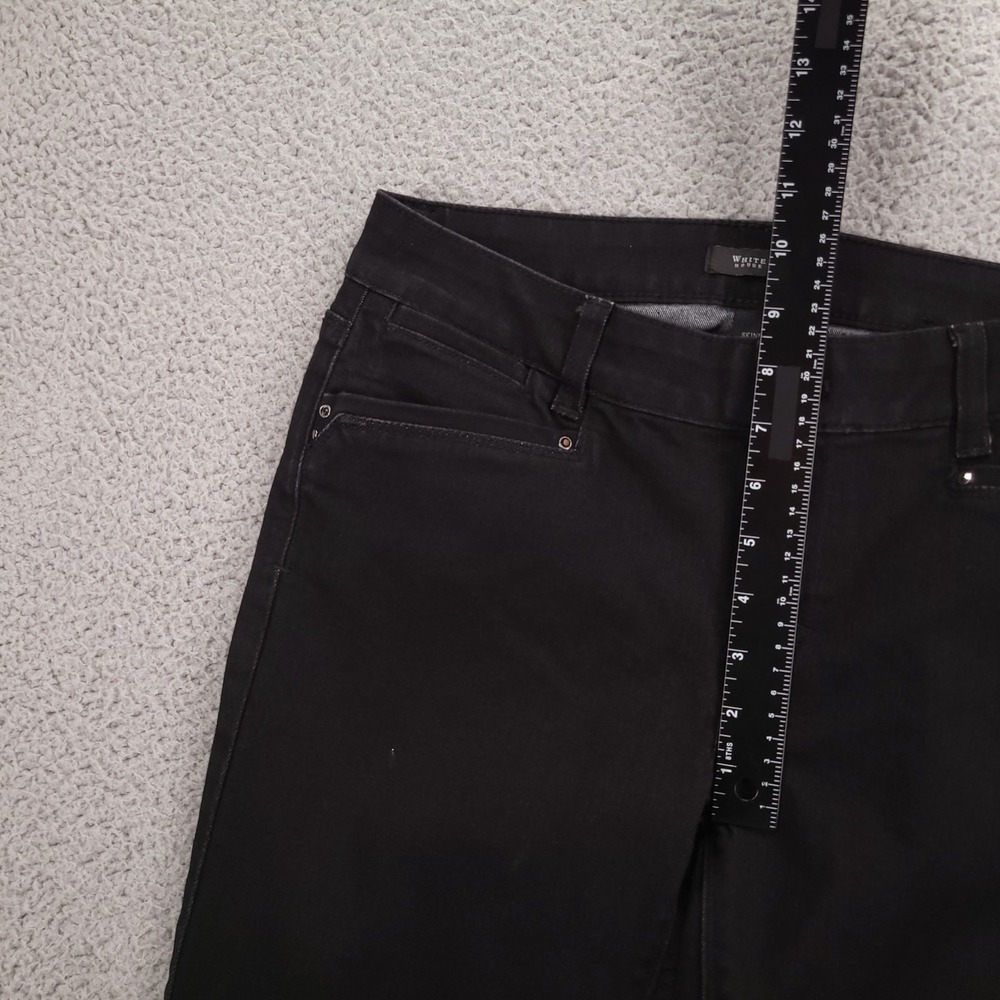 WHBM Jeans Size 6 Skinny Flare Leg Mid Rise Black Stretch Denim 29x33 - Picture 12 of 16